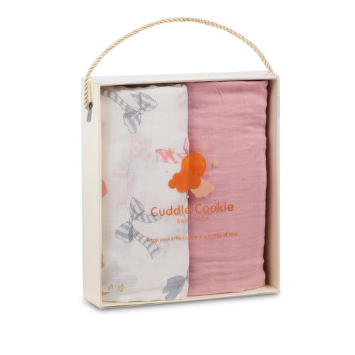 Snuggle Wrap Pastel Pink Swaddle Blanket Set